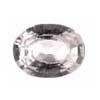 Sapphire White Gemstone Oval, Loupe Clean
